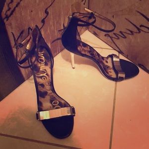 Sam Edelman Silver and Black Sandals
